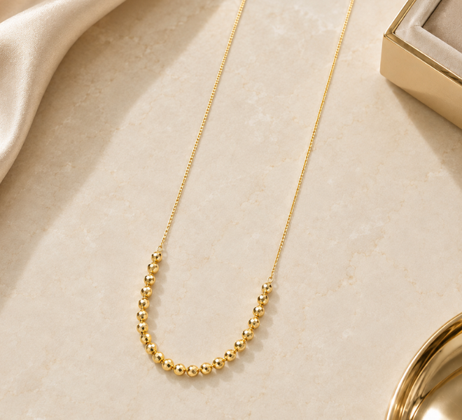 Elegant Faceted Golden Bead