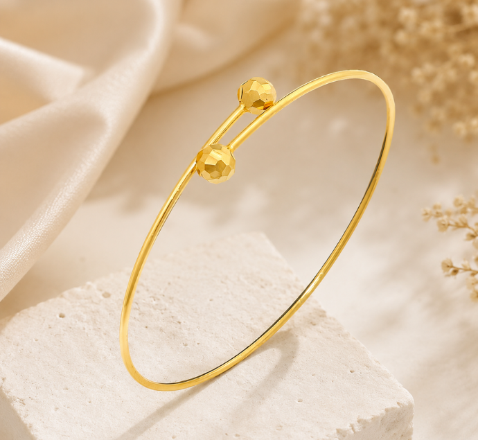Golden Orb Minimalist Gold Bracelet